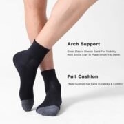 Wholesale Polyester Cotton Knitted Breathable Sports Casual Running Quarter Men Socks - Image 3