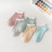 Soft  Wholesale comfort Premium White Summer Socks for Private Label Summer Breathable Soft Women Low Cut Ankle Socks - Image 9