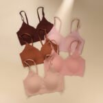 European and American Plus Size Seamless Adjustable Gathering Underwear V-neck Women's Style Without Steel Ring Bra