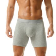 KJ2009 Custom logo Small MOQ High Quality Lengthened Anti-chafing Cotton Sport Boxer for Men Underwear Custom Manufacturer - Image 5