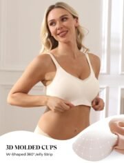 High Quality Mesh V-neck 3D Molded Cups Breath Bonded Bra Custom Push-up Wireless Seamless Lingerie Soft Intimates Women's Bra - Image 3