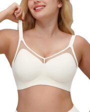 High Quality Mesh V-neck 3D Molded Cups Breath Bonded Bra Custom Push-up Wireless Seamless Lingerie Soft Intimates Women's Bra - Image 9