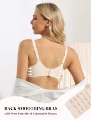 High Quality Mesh V-neck 3D Molded Cups Breath Bonded Bra Custom Push-up Wireless Seamless Lingerie Soft Intimates Women's Bra - Image 4
