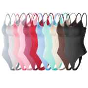 Promotional High Compression Shapewear Colourful Bodysuit Thongs Plus Sizes Shapers Compression Bodysuit - Image 2