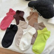 Soft  Wholesale comfort Premium White Summer Socks for Private Label Summer Breathable Soft Women Low Cut Ankle Socks - Image 3