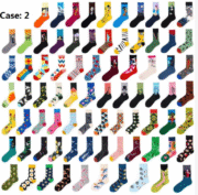 Novelty Happy Combed Cotton Men's Dress Socks Funny Fun Colorful Crazy Funky Cute Crew Socks for Men - Image 4
